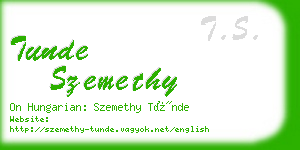 tunde szemethy business card